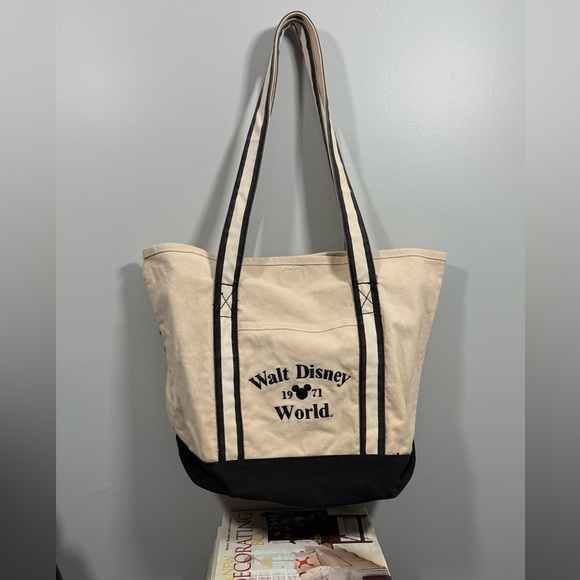 Disney Handbags - Disney Canvas Tote Bag - Black and Cream